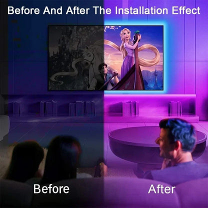 Striscia LED RGB USB con Controllo Bluetooth – Luci Flessibili per Decorazioni e TV