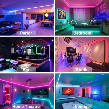 Striscia LED RGB USB con Controllo Bluetooth – Luci Flessibili per Decorazioni e TV